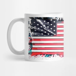 Extruded USA flag Mug